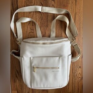 Fawn Design white/light cream backpack or shoulder bag diaper bag
